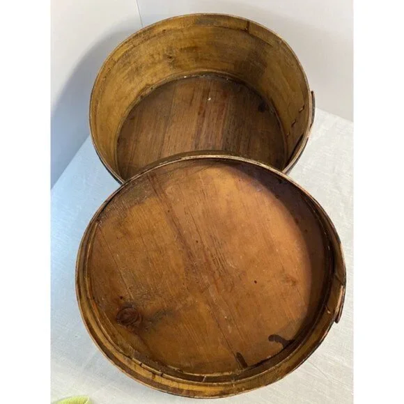 Antique Chinese Hat Box Hand Painted Rare - Picture 9 of 10